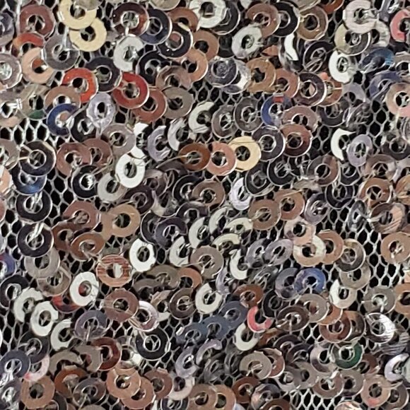 💎190 Pinky Black And Silver Sequins Sleeveless Y2K Mini Dress - Picture 3 of 8